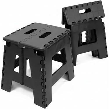 Imagem de Banqueta Dobrável Em Plástico Reforçado – Antiderrapante Portátil Compacta Multiuso Até 100kg (2)