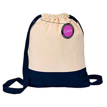 Imagem de Mochila tipo Saco Gym Sack 35x43cm em Algodão com Alças Sack TopGet - Azul