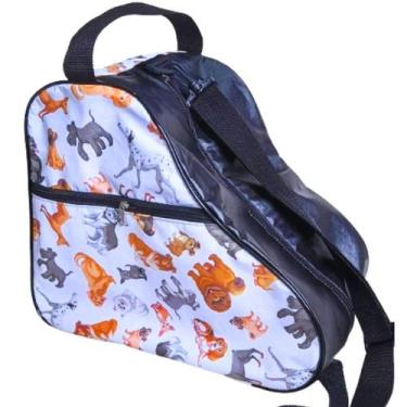 Imagem de Bolsa / Mochila Porta Patins Estampa Dogs Cachorrinhos/Preto - MR