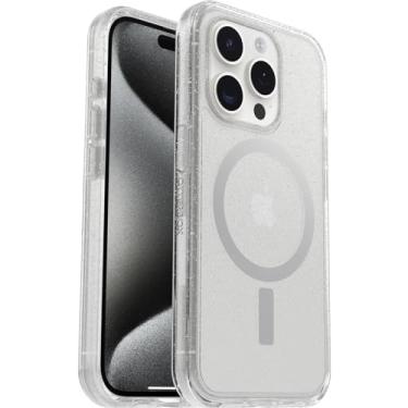 Imagem de OtterBox Capa transparente para iPhone 15 Pro, à prova de choque, à prova de queda, capa protetora fina, 3X testada de acordo com o padrão militar, Stardust