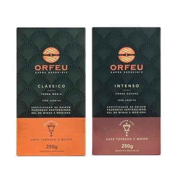 Imagem de Café Torrado e Moído Orfeu Clássico e Intenso - Combo 2 x 250g