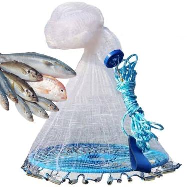 Imagem de Tarrafa Chinesa Rede Pesca Peixe Multifilamento Pescaria Robalo Lambari Camarao Tainha Ciriguejo Siri Mar Açude Lago