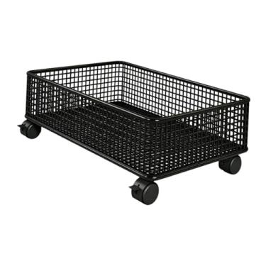 Imagem de Generic Carrinho Organizador com Rodízios, Cesto e Prateleira Móvel para Pia, Ideal para Lavanderia, Lavabo, Quarto Infantil, Dormitório, S