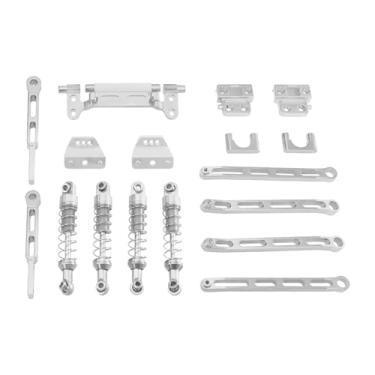 Imagem de simhoa Suporte de amortecedor RC, peças de reposição para carros RC, kit de upgrades para LC79 MN82 1/12, Prata