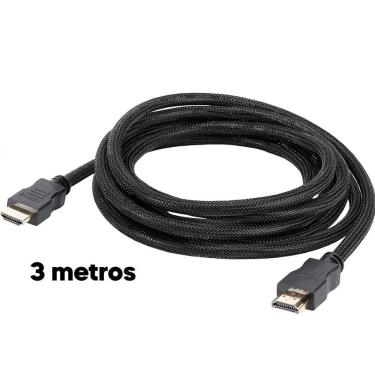 Imagem de Cabo Hdmi 3 Metros 4K Hd Full Hd 3D Ideal Para Games