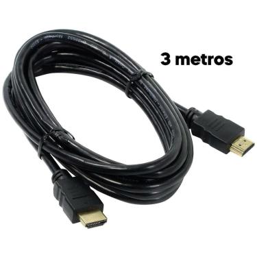 Imagem de Cabo Hdmi 3 Metros 4K Hd Full Hd 3D Para Jogos E Filmes