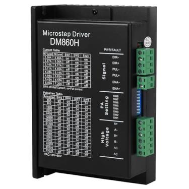 Imagem de Acouto Driver de Motor de Passo Digital de Baixo Ruído DMA860H 18-80VAC Acessório CNC de Autoajuste de Alta Eficiência