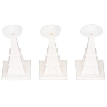 Imagem de Suporte de porta para máquina de lavar de silicone branco tipo torre com redução de ruído e suporte multiuso