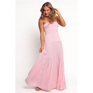 Imagem de Petal & Pup Vestido maxi feminino Cadenza sem alças rosa, rosa, PP