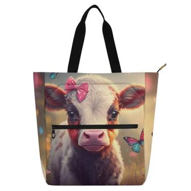 Imagem de Linda bolsa de trabalho feminina vibrante com laço de panturrilha com zíper para professores, presentes para amantes de livros