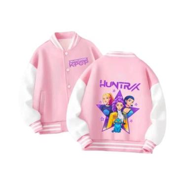Imagem de Jaqueta De Beisebol KPop Demon Hunters Huntrix Para Meninos E Meninas,