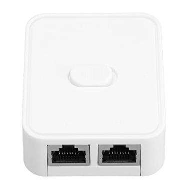 Imagem de Luqeeg Switch de Rede Gigabit Adaptador Divisor RJ45 para Cabo Ethernet que Estende 2 Em 1 Saída 1 Em 2 Saída Switch PoE para Home Office Branco ABS Material