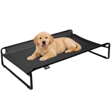 Imagem de Cama Suspensa para Cachorros Pet Grande Antiderrapantes Respirável Preto G 90x65x21cm