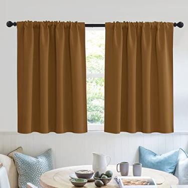 Imagem de RYB HOME Cortinas pequenas blackout - privacidade eficiência energética mini cortinas para quarto de crianças, trailer, trailer, janelas, trailer, banheiro, cozinha, armário, janelas, camadas, L 73 x