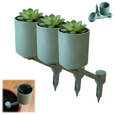 Imagem de DMXGJD Vaso giratório impresso em 3D, plantadores criativos para plantas de interior, vaso vertical ajustável, vaso empilhável de torção de 360°, drenagem embutida, decoração de mesa de escritório em