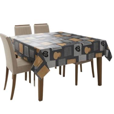 Imagem de Toalha de Mesa Térmica em PVC 4 Impermeável e Sofisticada Estampas Variadas(07 coração preto,4 cad 1,45 x 1,40)