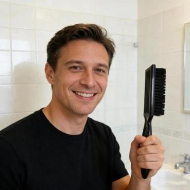 Imagem de 3 peças de escova de limpeza com cabo de plástico, um produto de limpeza multifuncional adequado para ferramentas de penteado, pias de cozinha, sapatos, etc.