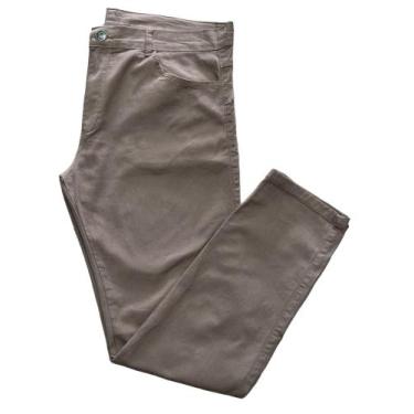 Imagem de Calça masculina sarja e jeans slim com elastano basica para homem a pr