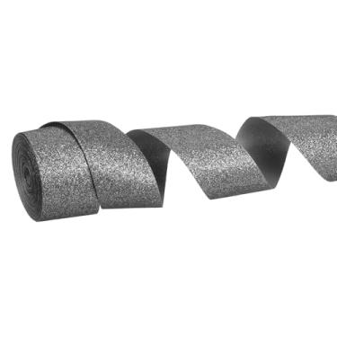 Imagem de PATIKIL Rolo de fita de glitter metálico, 2,5 cm x 10 metros, fita brilhante de um lado, rolos de tecido de embrulho de presente para artesanato faça você mesmo, buquê de casamento, decoração de Natal