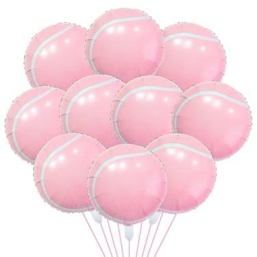 Imagem de 10 peças de balões esportivos de aniversário, copa do mundo, decoração de festa esportiva, festa temática esportiva para meninas, para competições de vôlei, beisebol, tênis e basquete (tênis)