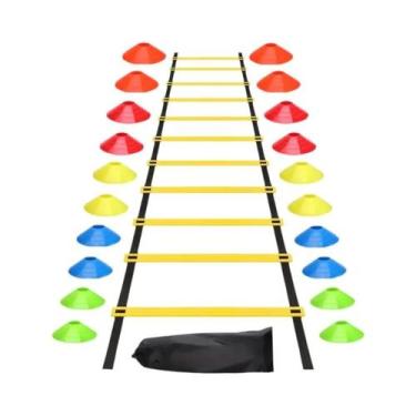Imagem de Kit De Treinamento De Agilidade Para Futebol Ao Ar Livre: Escada De Ve