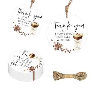 Imagem de Etiquetas redondas de agradecimento de Martini, lembrancinhas de festa temáticas de Martini, etiquetas de agradecimento por comemorar conosco, nossas etiquetas de lembrancinhas de chá de bebê com