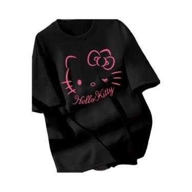 Imagem de Camiseta De Algodão Estampada Com Personagem Hellokity Unissex De Mang