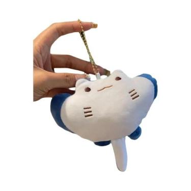 Imagem de Brinquedo De Pelúcia De Animal Marinho Raia Diabo Chaveiro De Manta Ra
