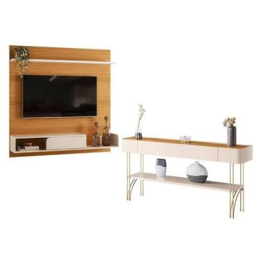Imagem de Painel Para Tv Suspenso Evo Com Aparador Vivant Cinamomo Off White - H