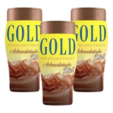 Imagem de Kit 3 Achocolatado Gold Diet Vitaminado Premium