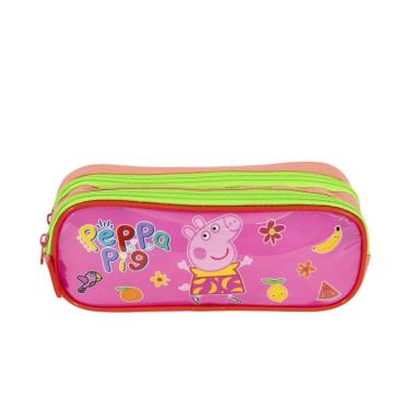 Imagem de Estojo Peppa Fruits 2 Compartimentos Colorido Sestini-Feminino