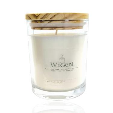 Imagem de Velas de cera de soja sem cheiro de 200 ml cada – Velas de soja natural de queima limpa em frascos de vidro transparente com tampas de bambu, pavios de algodão, conjunto de presente para casa