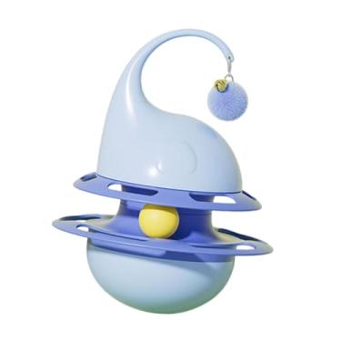 Imagem de Stgfyxgs Brinquedo Inteligente para Gatos com Sino, Bola E Dispensador de Petiscos – único, Versátil, Portátil E Fácil de Limpar, Azul