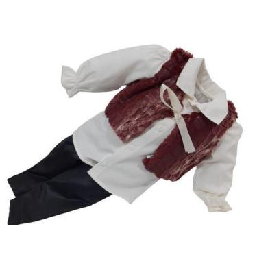 Imagem de Conjunto Luxo Bebê Menina Inverno 3 Peças Colete Calça 7005 - CHUQUINH