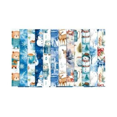 Imagem de Pacote De Papel Com Padrão De Feliz Natal 24 Folhas 6 Alinacutle Para 