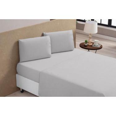 Imagem de Jogo De Lençol Casal 4 Peças Luxo Percal 100% Algodão - Jire Bordados,