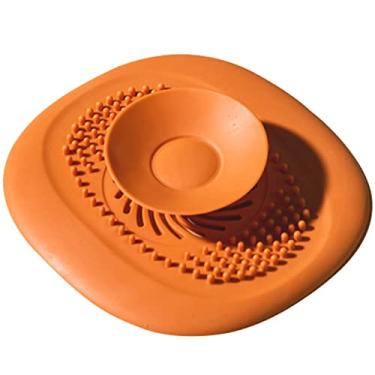 Imagem de Multifuncional Tampa de Dreno Silicone 2-em-1 com Capturador Cabelo Filtro Pia Protetor e Plug para Cozinha Banheiro Ban