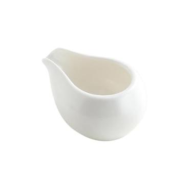 Imagem de Molho de cerâmica, recipiente de molho de pimenta preta, pote de leite de cerâmica, leite, café, pequeno, pote de leite, mini jarro de leite Ja (branco)