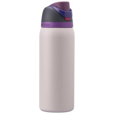 Imagem de Garrafa Térmica de Aço Inoxidável com Canudo para Esportes e Viagem, Garrafa Esportiva Livre de BPA, 950 ml (Rosa empoeirado)