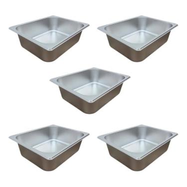 Imagem de Kit 5 Cubas Gn 5litros 1/2 Inox Buffet Cozinha Inox