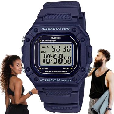 Imagem de Relógio Casio Masculino Digital Azul W-218H-2AVDF
