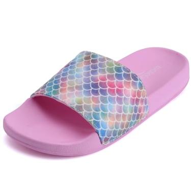 Imagem de WateLves Sandálias Para Meninas E Meninos, Sandálias De Verão Para Crianças, Sandálias Sem Cadarço Para Uso Ao Ar Livre, Praia, Piscina E Chuveiro (Escalas Brilhantes, 30)