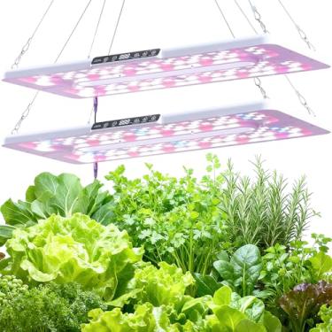 Imagem de DRYADES Luzes de cultivo de 56 x 25 cm para plantas e vegetais de interior, lâmpada LED de espectro completo para estufa de jardim interno - possui dois modos de luz inteligentes, temporizador de 12 ~