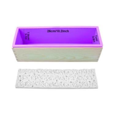 Imagem de Kit De Molde De Sabão De Madeira 1.2L Com Cortador Ondulado Reto De Aç