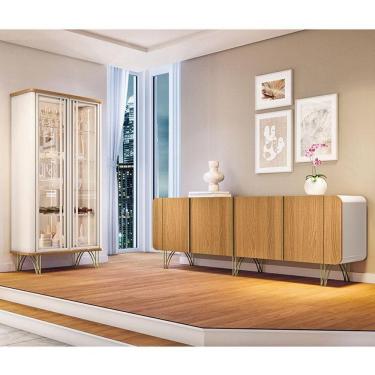 Imagem de Buffet Saluti E Cristaleira évora Off White Cinamomo - Hb Móveis