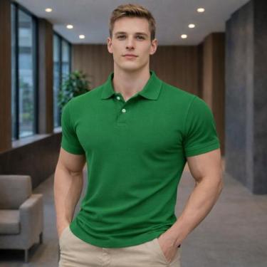 Imagem de Camiseta Gola Polo Masculina Varias Cores Algodão Confort - Efect, Ver