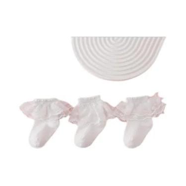 Imagem de Meias De Verão Para Meninas Com Renda E Ruffles, 3 Pares, Meias De Dan