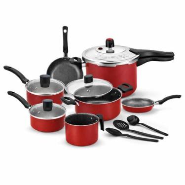 Imagem de Jogo de Panelas Antiaderente 10 Peças Com Panela de Pressão 4,5L Enjoy