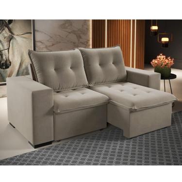 Imagem de Sofa 3 Lugares Retratil Reclinavel 200cm Veludo Xangai Viero