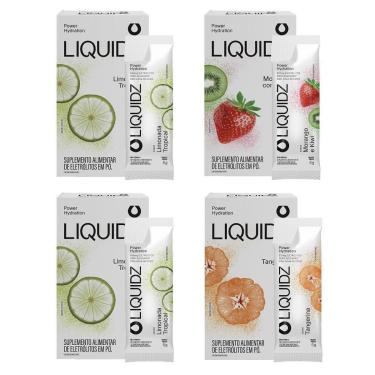 Imagem de LIQUIDZ - Eletrólitos Zero Açúcares - 3 Sabores - Kit 4 Caixas - 24 sachês-Unissex